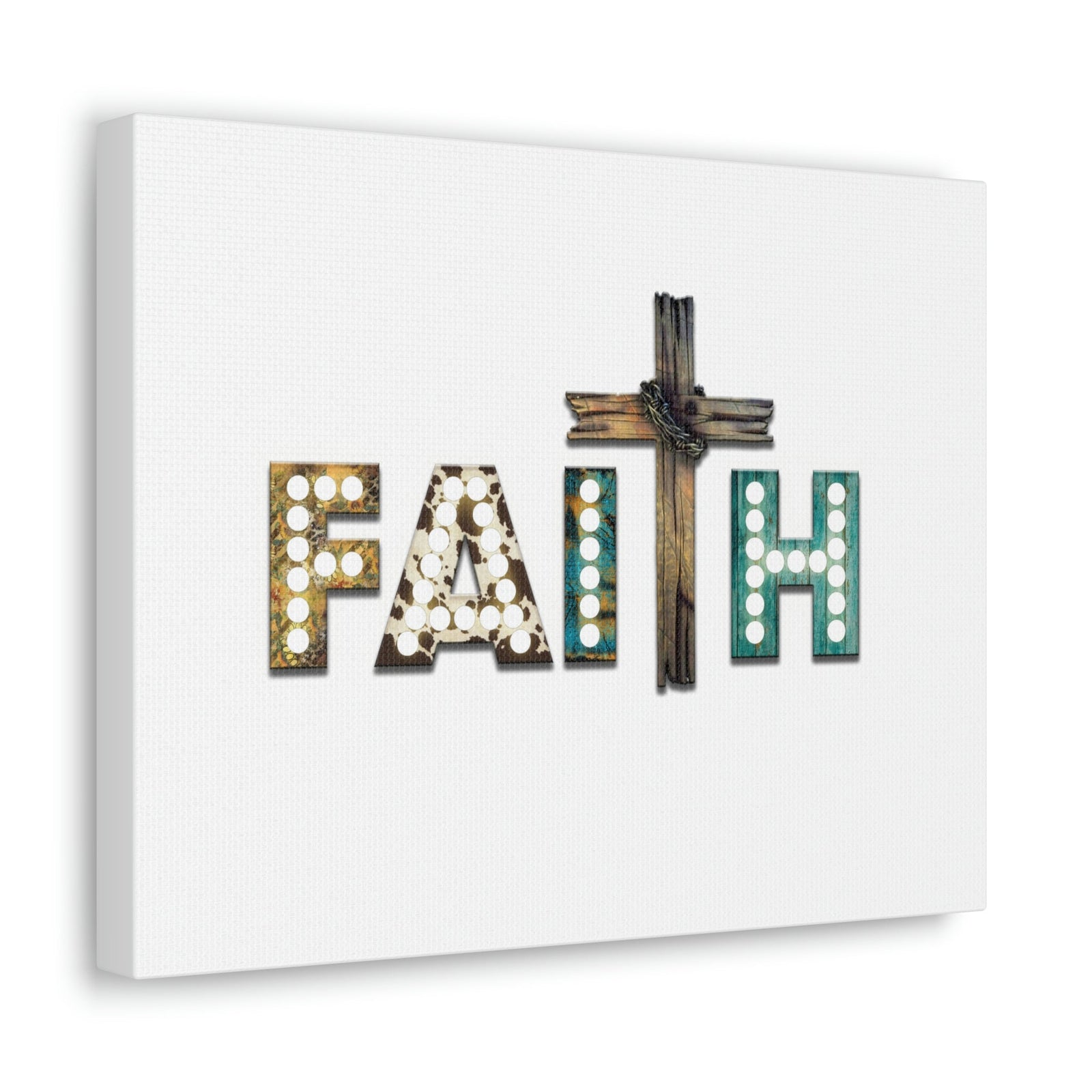 Scripture Walls Faith Hebrews 11:1 Cross Lights Christian Wall Art Bible Verse Print Ready to Hang Unframed-Express Your Love Gifts