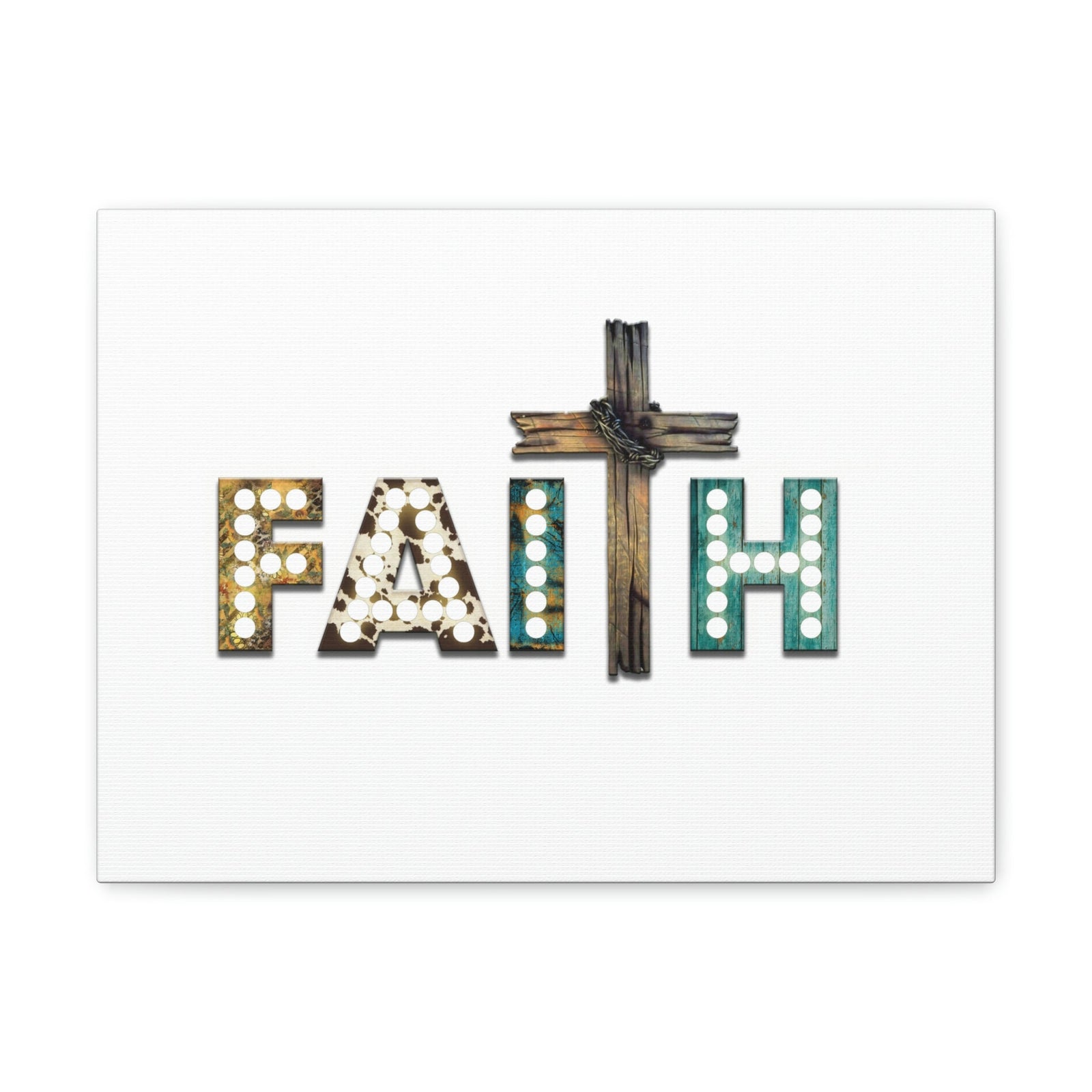 Scripture Walls Faith Hebrews 11:1 Cross Lights Christian Wall Art Bible Verse Print Ready to Hang Unframed-Express Your Love Gifts