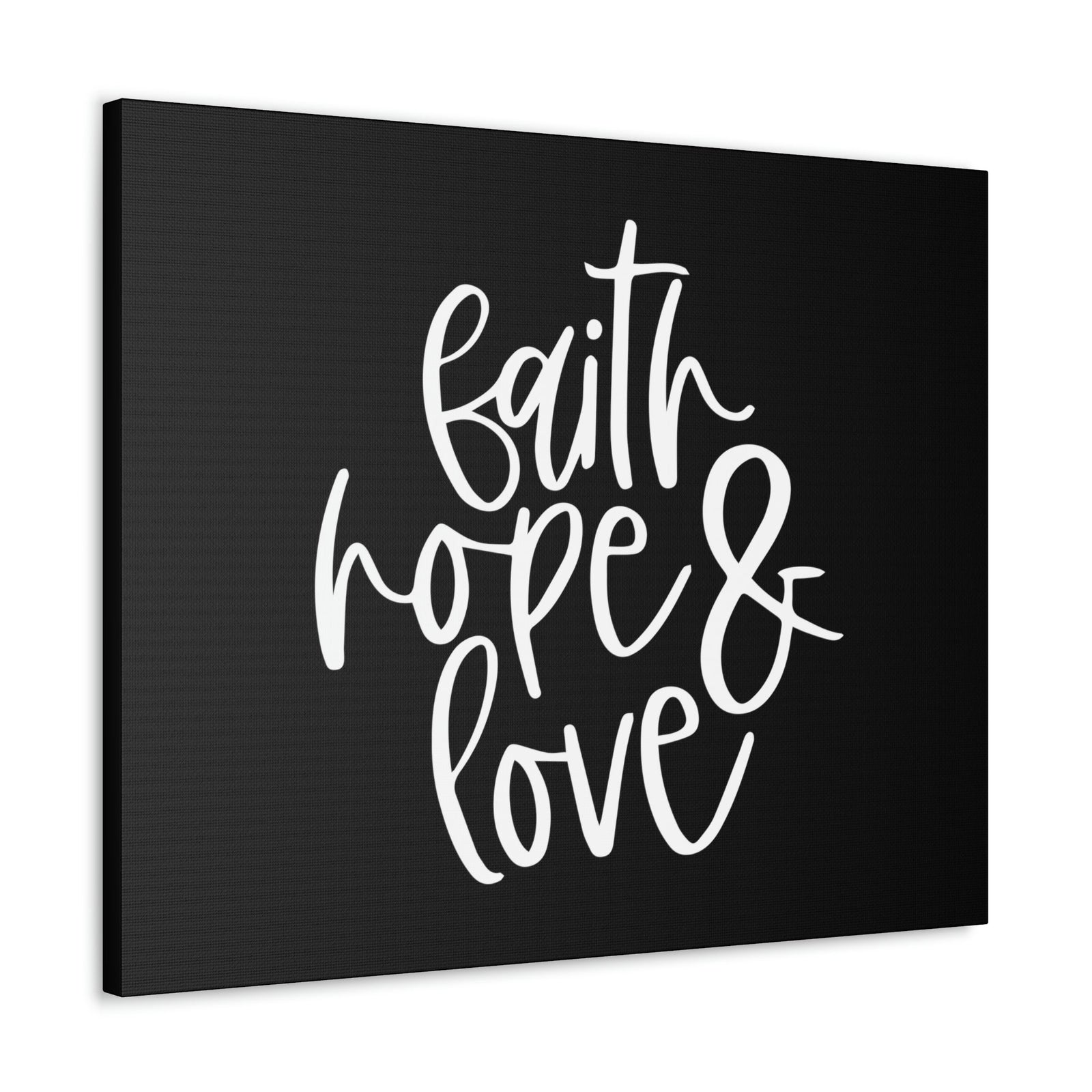 Scripture Walls Faith, Hope & Love 1 Corinthians 13:13 Black Christian Wall Art Bible Verse Print Ready to Hang Unframed-Express Your Love Gifts