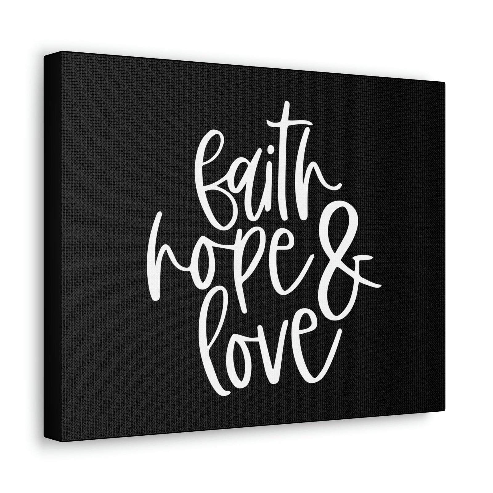 Scripture Walls Faith, Hope & Love 1 Corinthians 13:13 Black Christian Wall Art Bible Verse Print Ready to Hang Unframed-Express Your Love Gifts