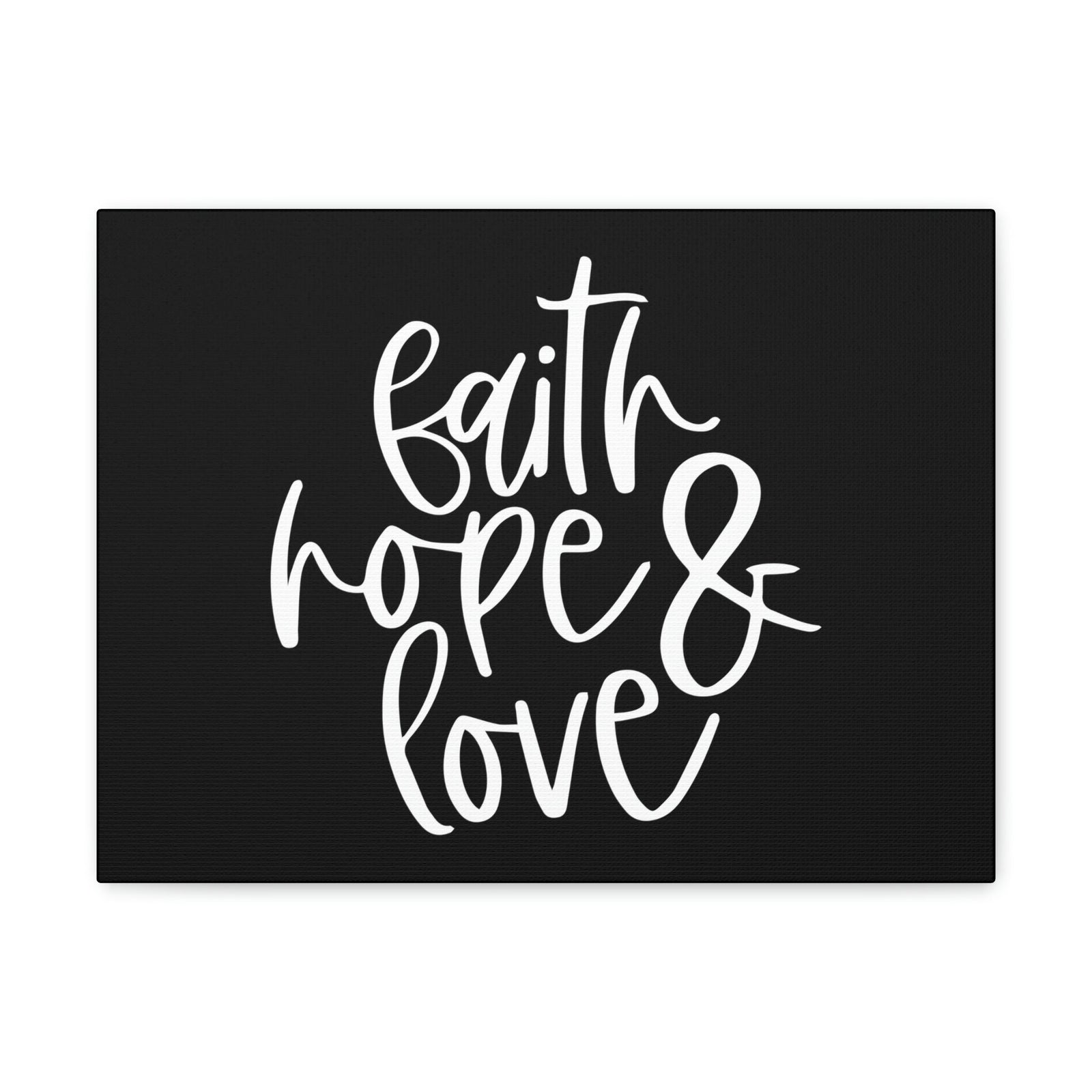 Scripture Walls Faith, Hope & Love 1 Corinthians 13:13 Black Christian Wall Art Bible Verse Print Ready to Hang Unframed-Express Your Love Gifts