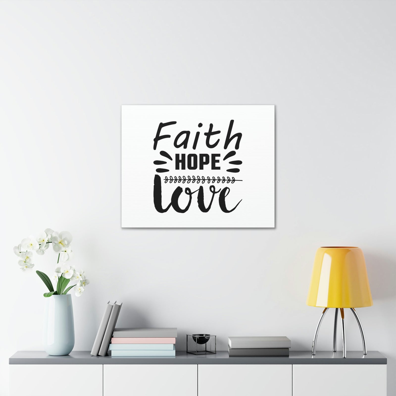 Scripture Walls Faith, Hope, And Love 1 Corinthians 13:13 Christian Wall Art Bible Verse Print Ready to Hang Unframed-Express Your Love Gifts