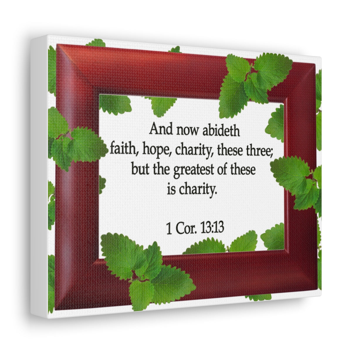 Scripture Walls Faith Hope Charity 1 Corinthians 13:13 Bible Verse Canvas Christian Wall Art Bible Verse Print Ready To Hang Unframed-Express Your Love Gifts