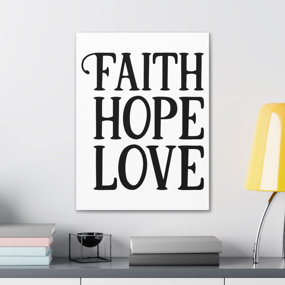 Scripture Walls Faith Hope Love 1 Corinthians 13:13 Christian Wall Art Print Ready to Hang Unframed-Express Your Love Gifts