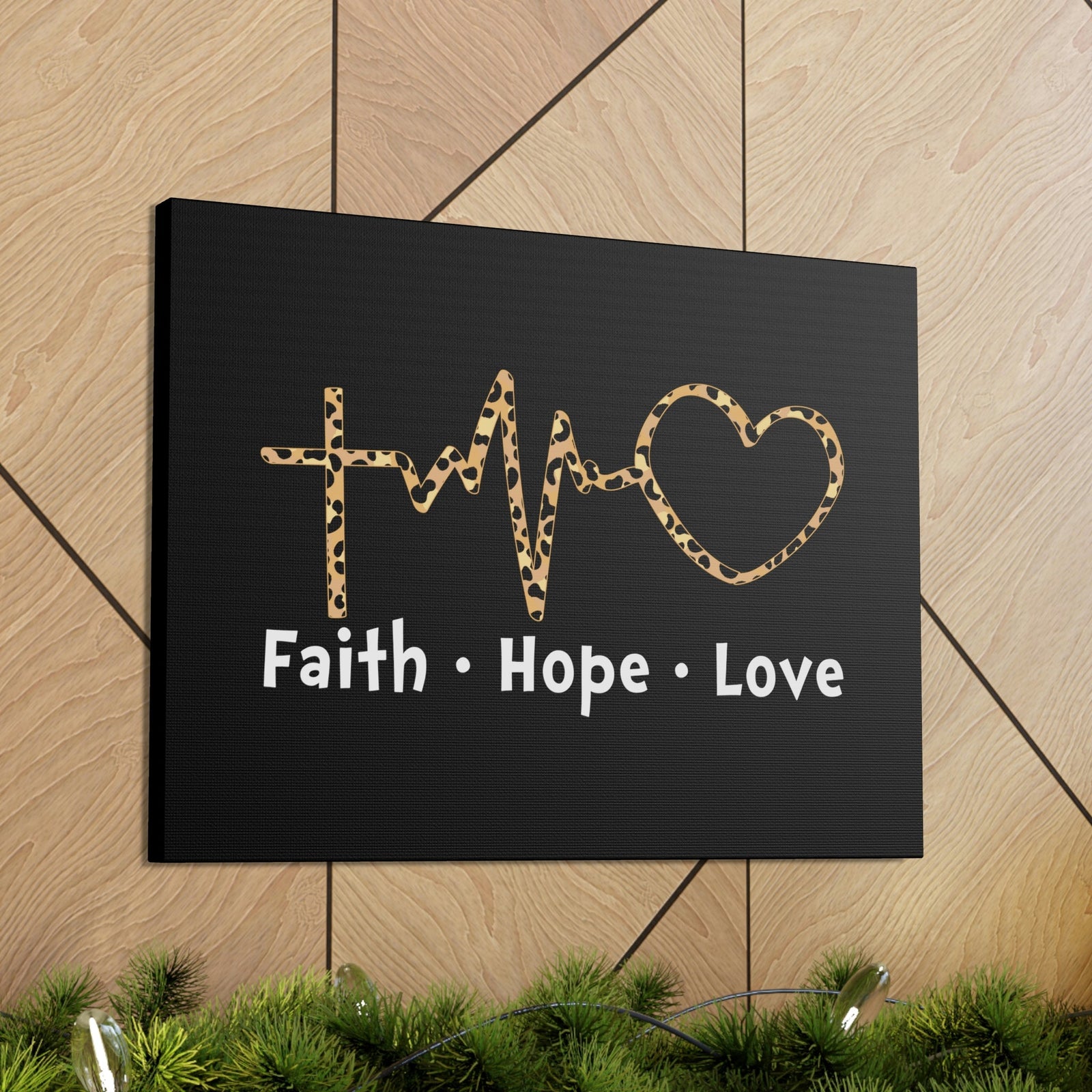 Scripture Walls Faith, Hope, Love 1 Corinthians 13:13 Heartbeart Christian Wall Art Bible Verse Print Ready to Hang Unframed-Express Your Love Gifts