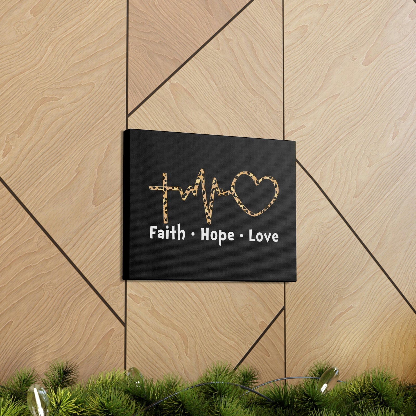 Scripture Walls Faith, Hope, Love 1 Corinthians 13:13 Heartbeart Christian Wall Art Bible Verse Print Ready to Hang Unframed-Express Your Love Gifts