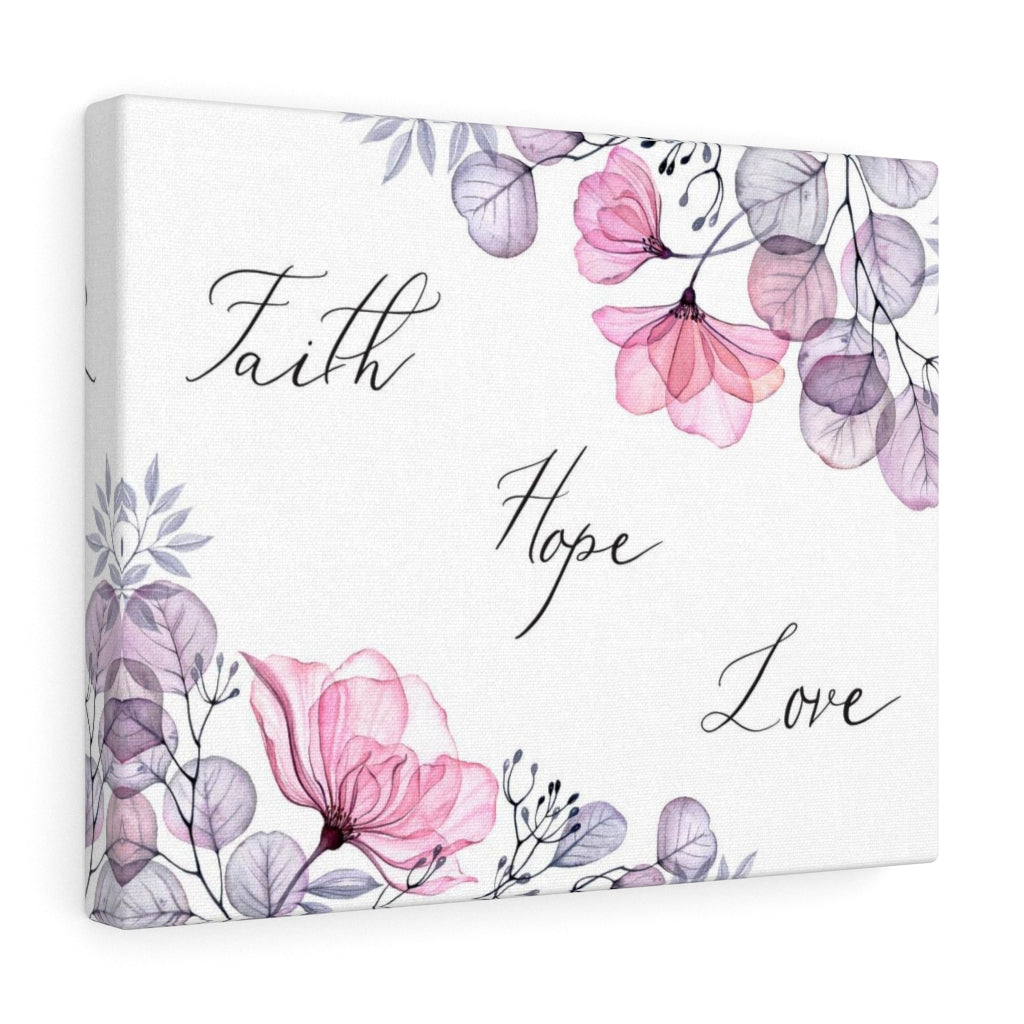 Scripture Walls Faith Hope Love Flowers Bible Verse Canvas Christian Wall Art Ready to Hang Unframed-Express Your Love Gifts