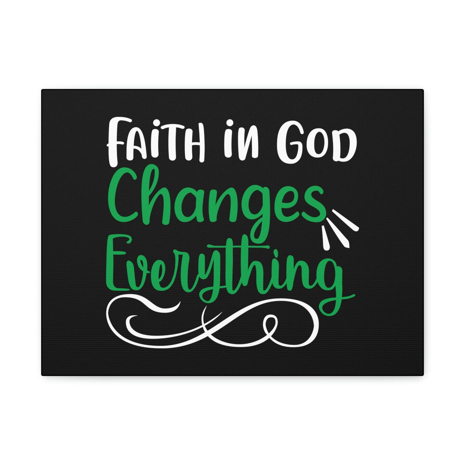 Scripture Walls Faith In God Changes Everything 2 Corinthians 5:17 Green Christian Wall Art Bible Verse Print Ready to Hang Unframed-Express Your Love Gifts