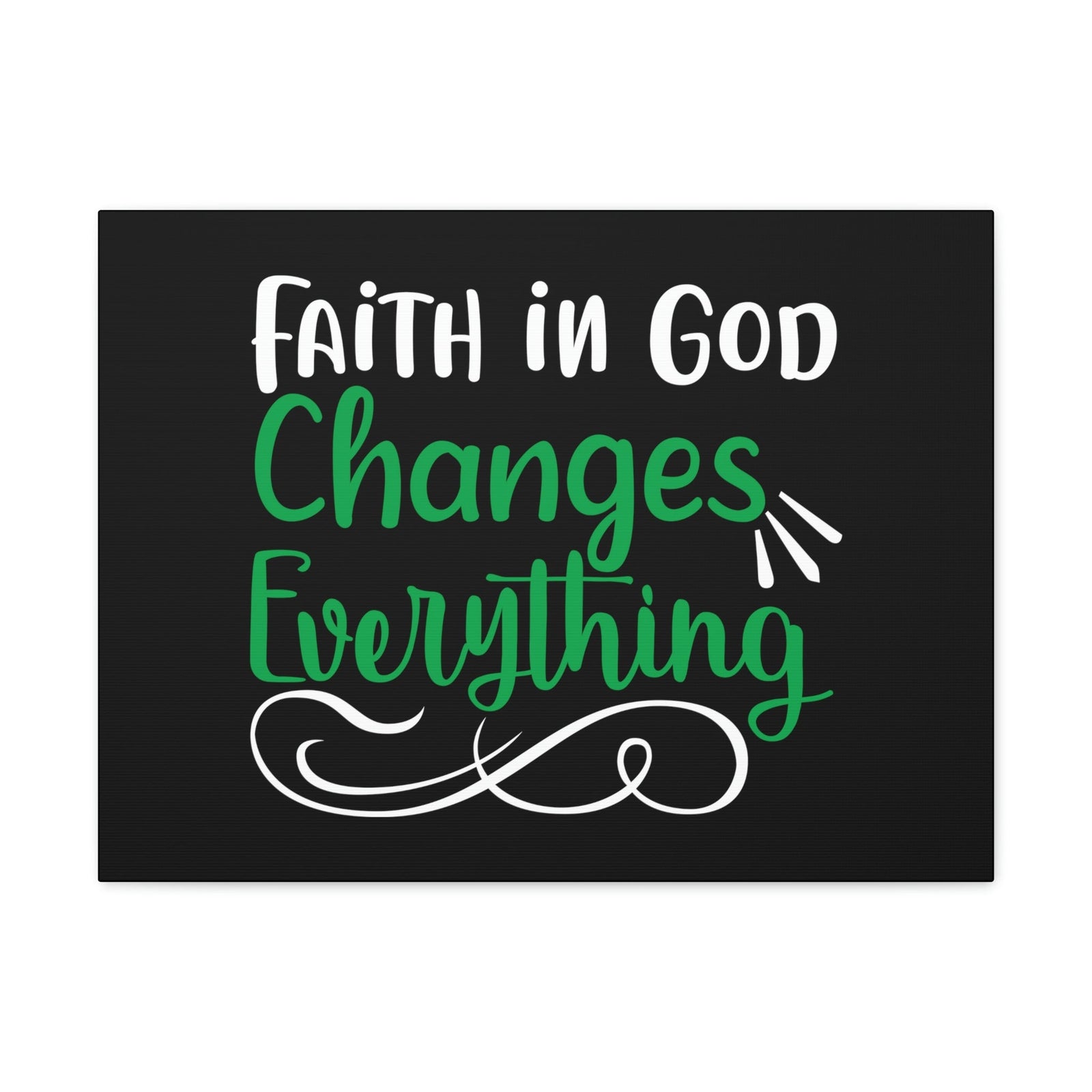 Scripture Walls Faith In God Changes Everything 2 Corinthians 5:17 Green Christian Wall Art Bible Verse Print Ready to Hang Unframed-Express Your Love Gifts