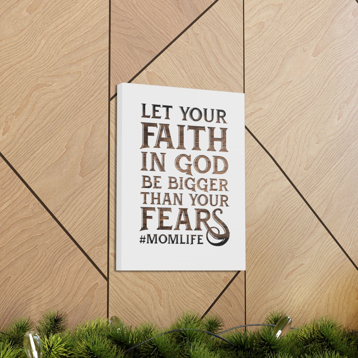 Scripture Walls Faith In God Hebrews 13:6 Wood Christian Wall Art Bible Verse Print Ready to Hang Unframed-Express Your Love Gifts