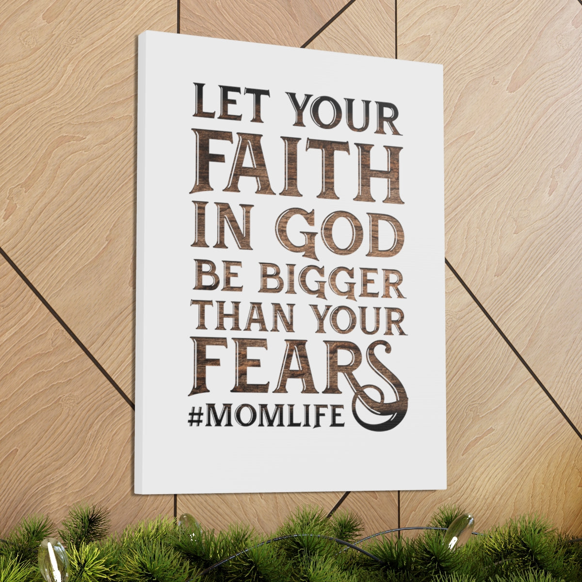 Scripture Walls Faith In God Hebrews 13:6 Wood Christian Wall Art Bible Verse Print Ready to Hang Unframed-Express Your Love Gifts