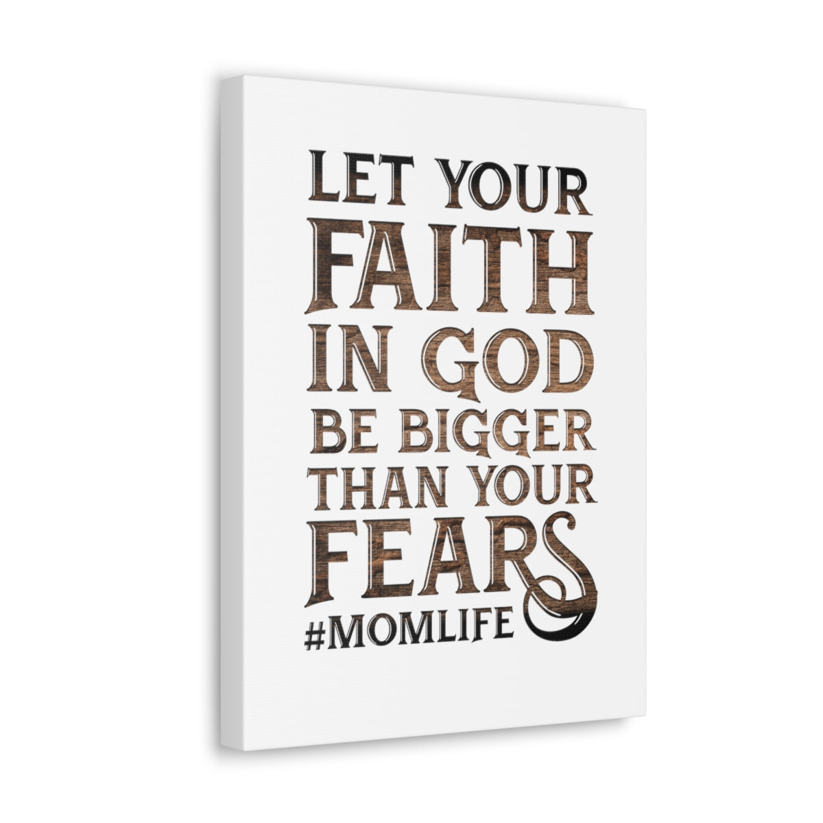 Scripture Walls Faith In God Hebrews 13:6 Wood Christian Wall Art Bible Verse Print Ready to Hang Unframed-Express Your Love Gifts