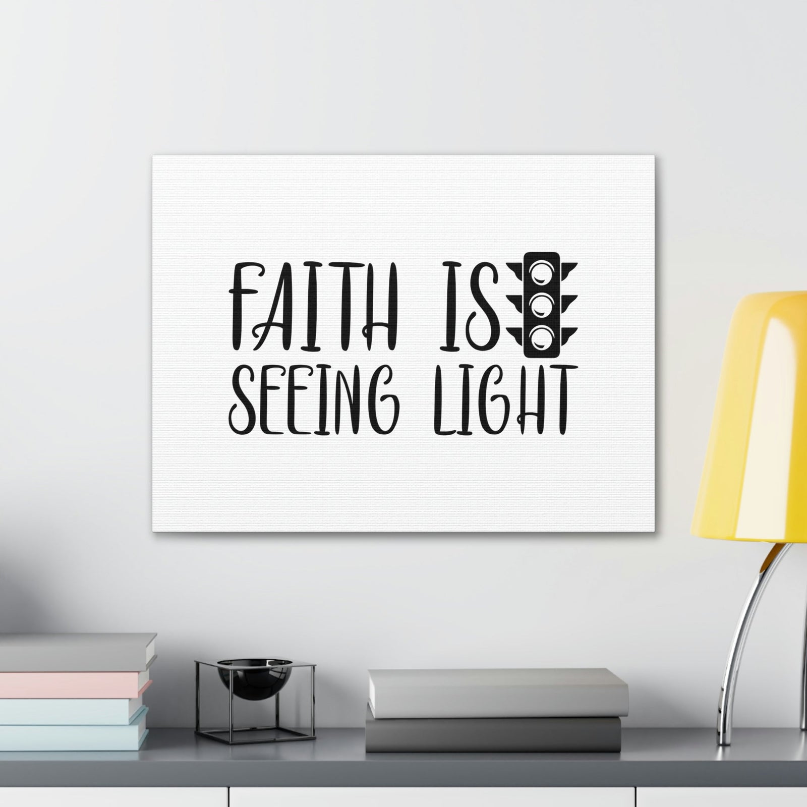 Scripture Walls Faith Is Seeing Light Hebrews 11:1 Traffic Light Christian Wall Art Bible Verse Print Ready to Hang Unframed-Express Your Love Gifts