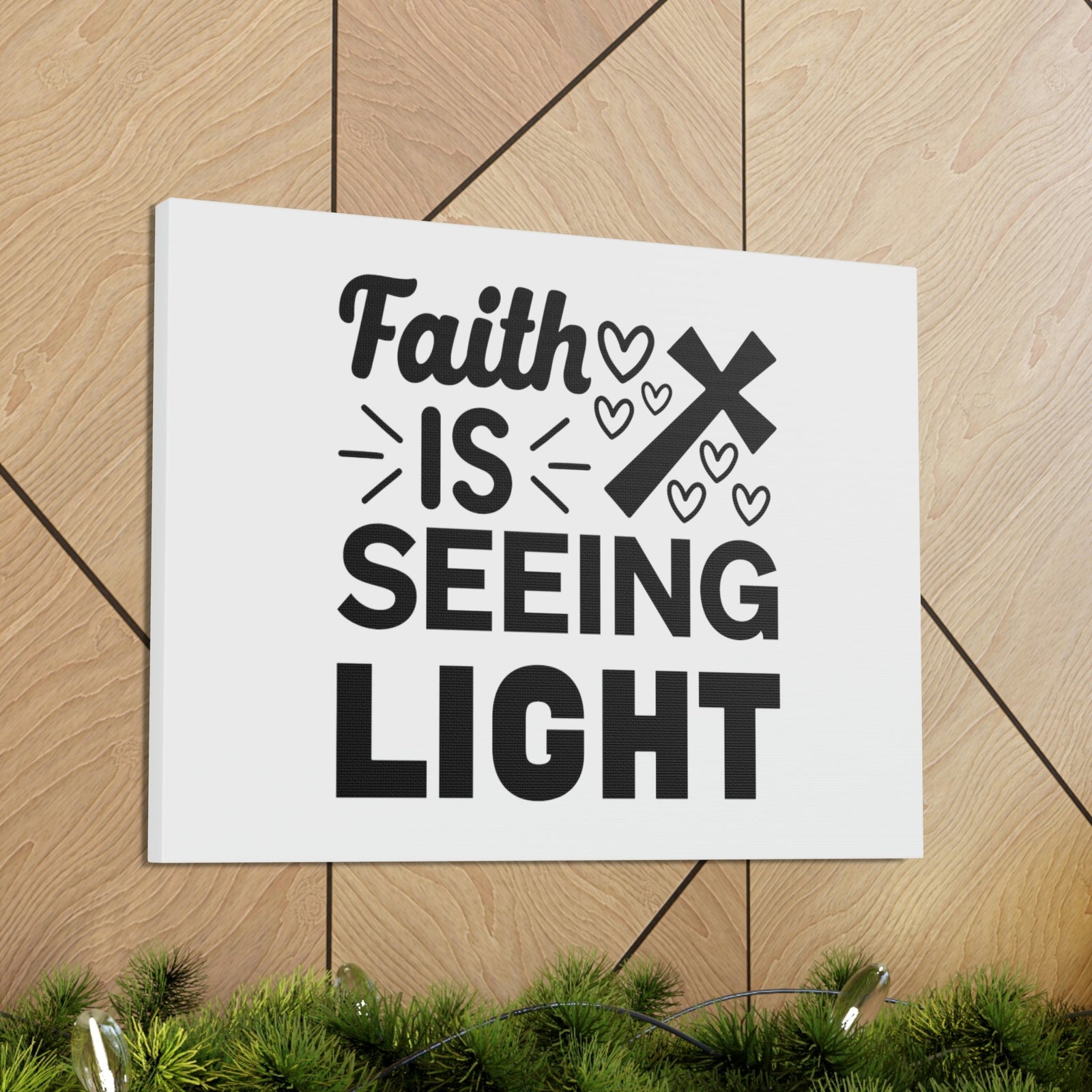 Scripture Walls Faith Is Seeing Light John 8:12 Cross Christian Wall Art Bible Verse Print Ready to Hang Unframed-Express Your Love Gifts