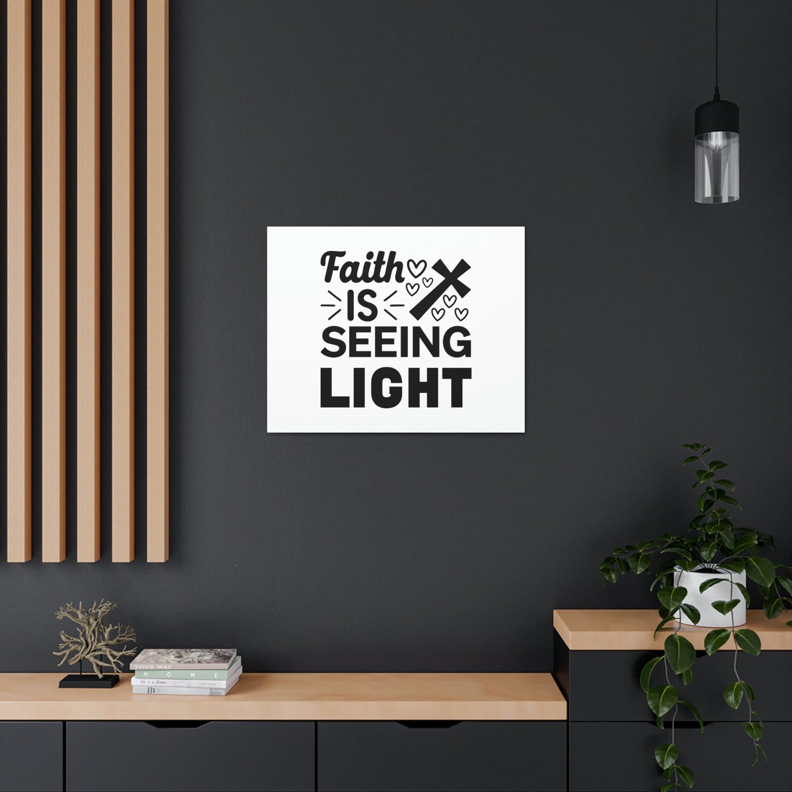 Scripture Walls Faith Is Seeing Light John 8:12 Cross Christian Wall Art Bible Verse Print Ready to Hang Unframed-Express Your Love Gifts