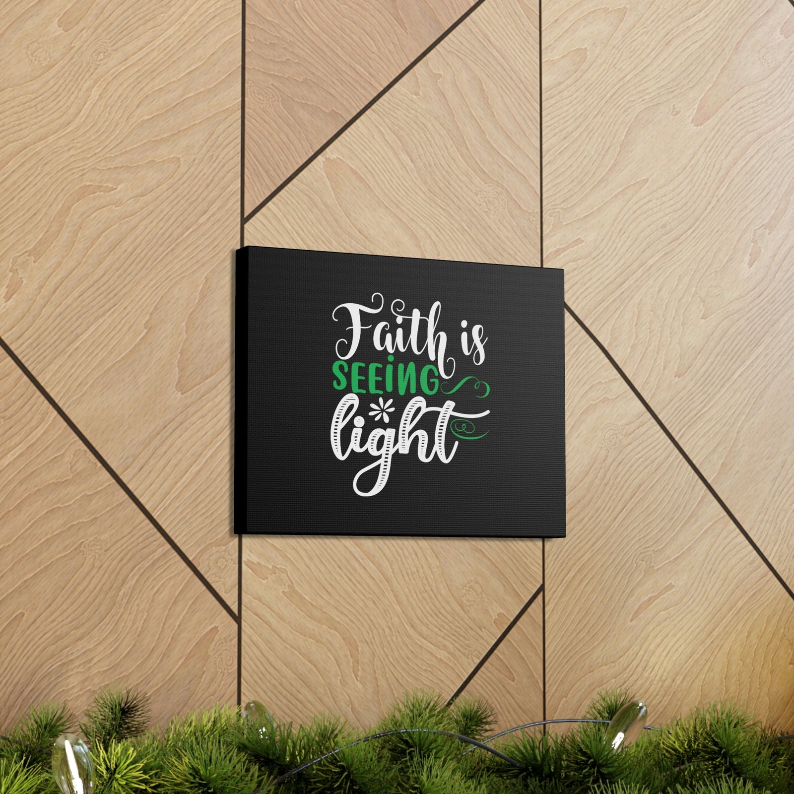 Scripture Walls Faith Is Seeing Light John 8:12 Green Christian Wall Art Bible Verse Print Ready to Hang Unframed-Express Your Love Gifts