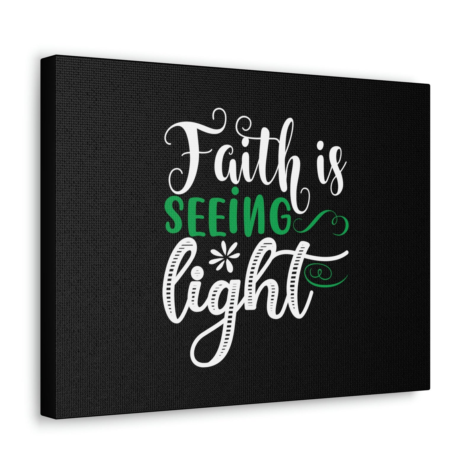 Scripture Walls Faith Is Seeing Light John 8:12 Green Christian Wall Art Bible Verse Print Ready to Hang Unframed-Express Your Love Gifts