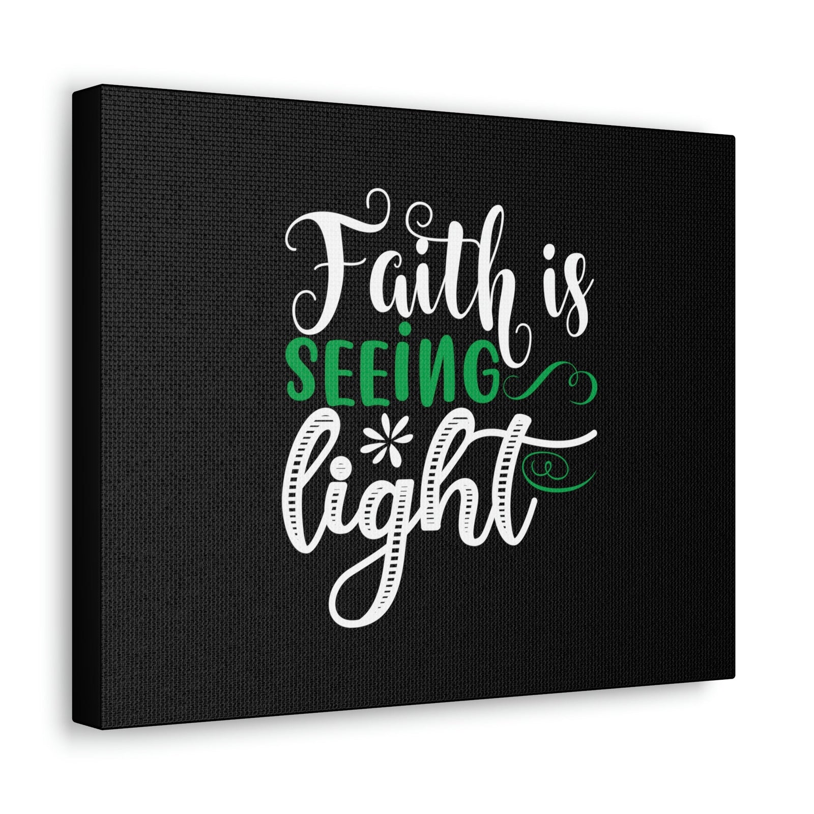 Scripture Walls Faith Is Seeing Light John 8:12 Green Christian Wall Art Bible Verse Print Ready to Hang Unframed-Express Your Love Gifts