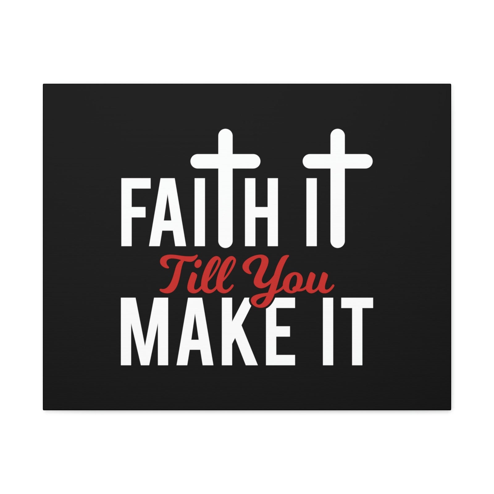 Scripture Walls Faith It Till You Make It Hebrews 11:1 Red Christian Wall Art Bible Verse Print Ready to Hang Unframed-Express Your Love Gifts