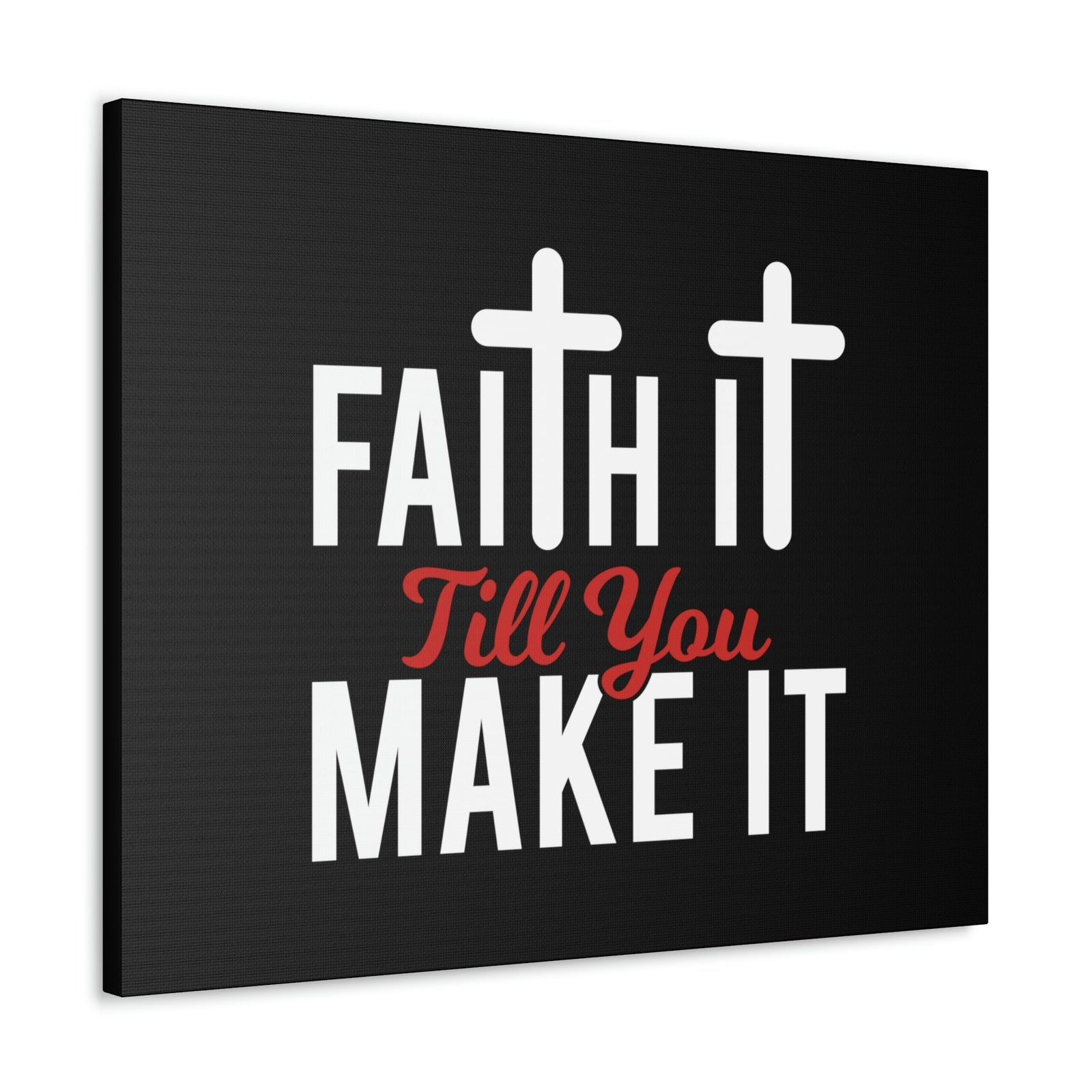 Scripture Walls Faith It Till You Make It Hebrews 11:1 Red Christian Wall Art Bible Verse Print Ready to Hang Unframed-Express Your Love Gifts