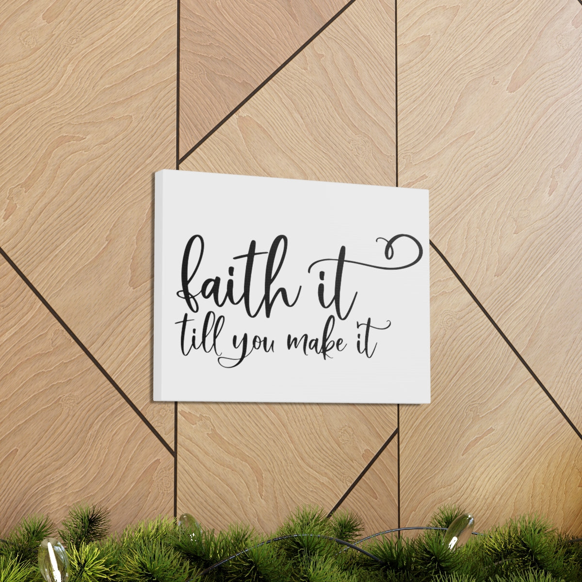 Scripture Walls Faith It Till You Make It Isaiah 26:4 Christian Wall Art Print Ready to Hang Unframed-Express Your Love Gifts