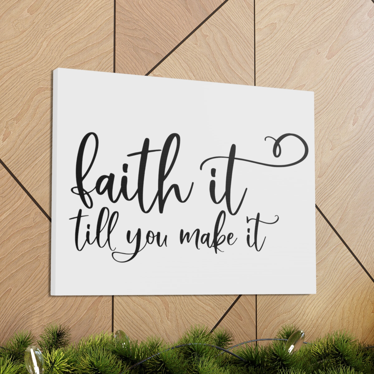Scripture Walls Faith It Till You Make It Isaiah 26:4 Christian Wall Art Print Ready to Hang Unframed-Express Your Love Gifts