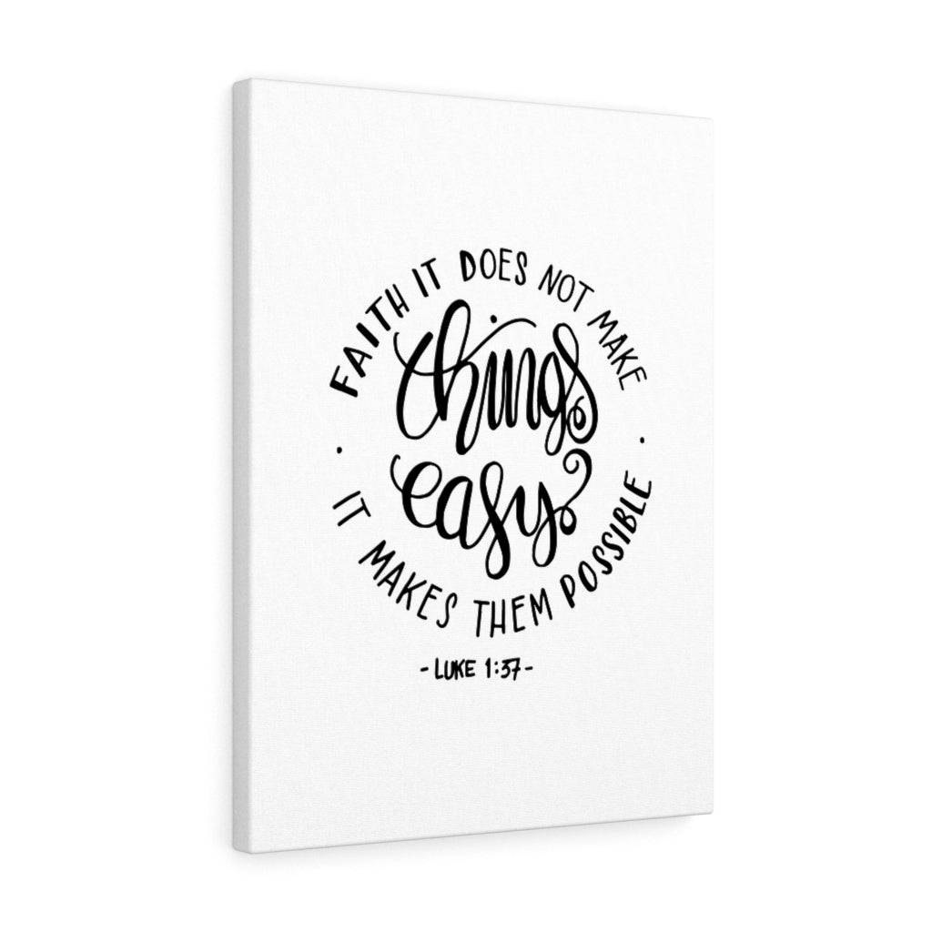 Scripture Walls Faith Makes it Possible Luke 1:37 Bible Verse Canvas Christian Wall Art Ready to Hang Unframed-Express Your Love Gifts