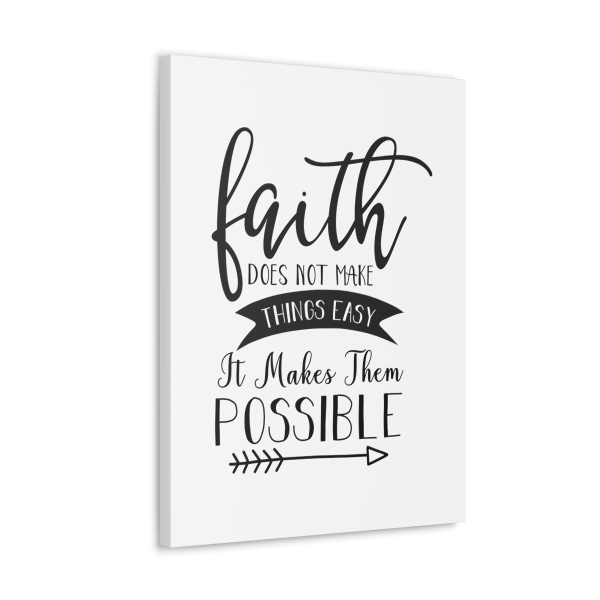 Scripture Walls Faith Makes Them Possible Luke 1:37 Christian Wall Art Print Ready to Hang Unframed-Express Your Love Gifts