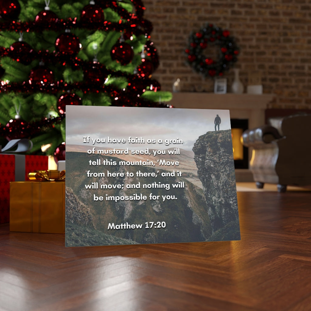Scripture Walls Faith Matthew 17:20 Bible Verse Canvas Christian Wall Art Ready to Hang Unframed-Express Your Love Gifts