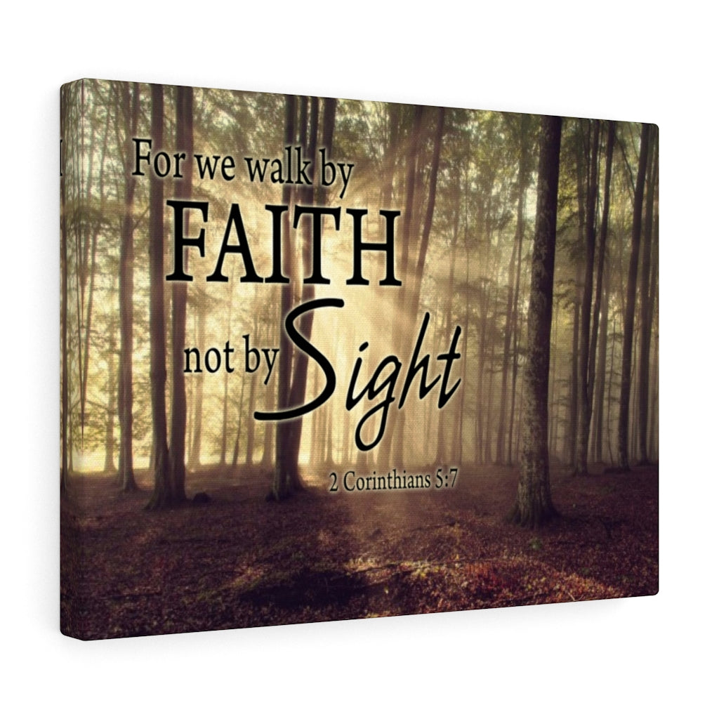 Scripture Walls Faith Not By Sight 2 Corinthians 5:7 Bible Verse Canvas Christian Wall Art Ready to Hang Unframed-Express Your Love Gifts