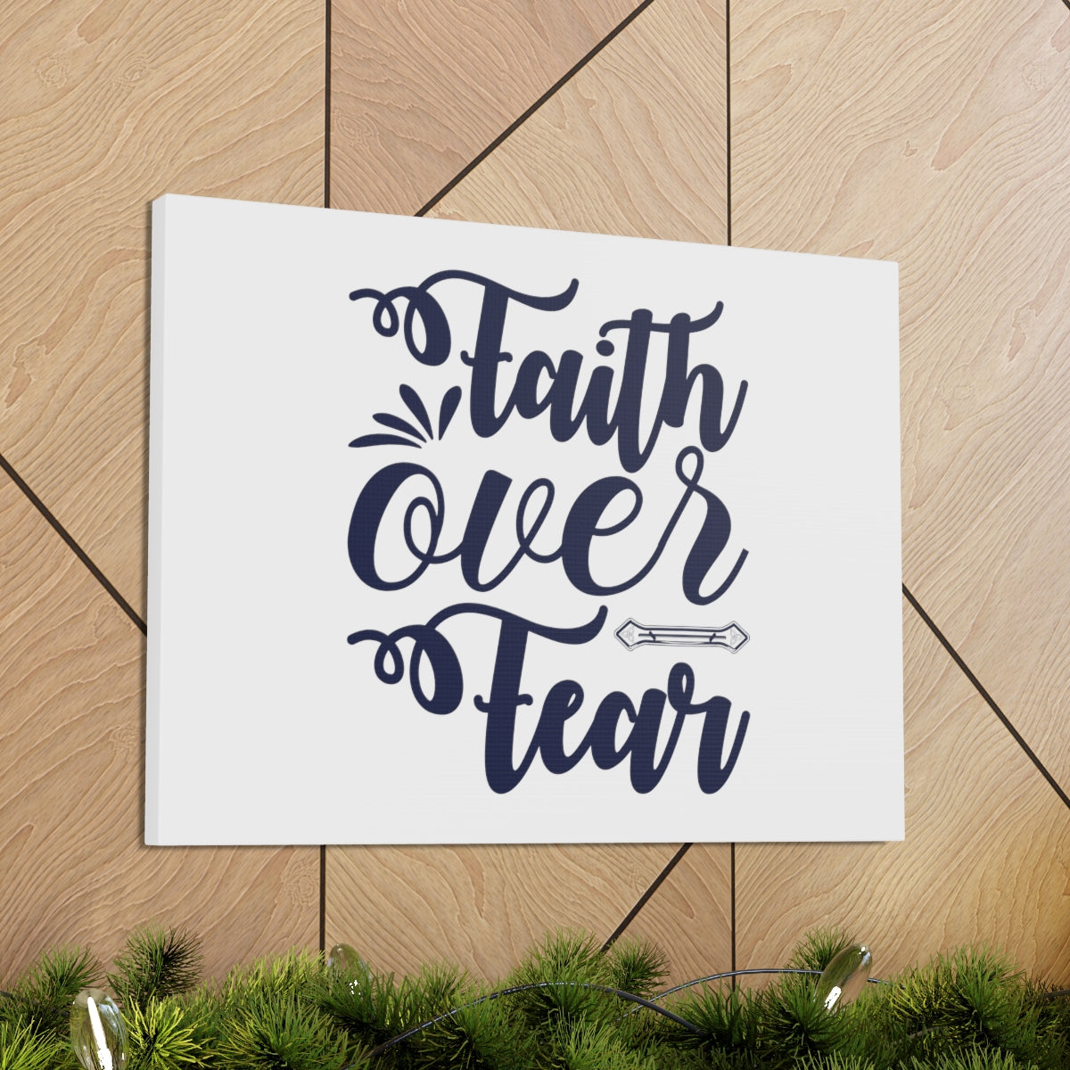 Scripture Walls Faith Over Fear DEUTERONOMY 31:6 Christian Wall Art Bible Verse Print Ready to Hang Unframed-Express Your Love Gifts
