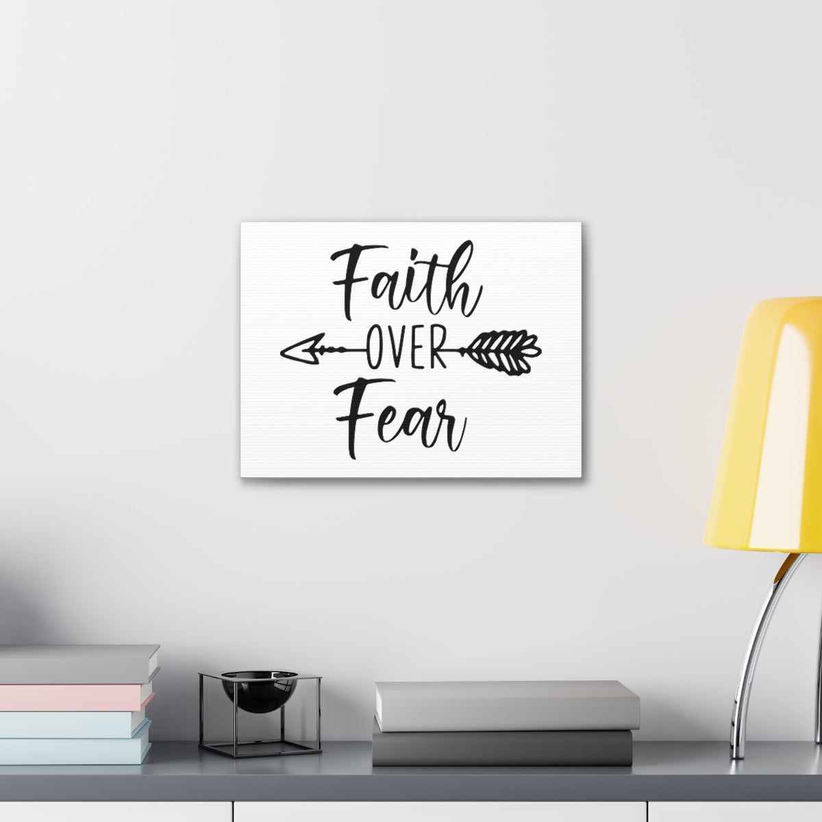 Scripture Walls Faith Over Fear Deuteronomy 31:6 Christian Wall Art Print Ready to Hang Unframed-Express Your Love Gifts