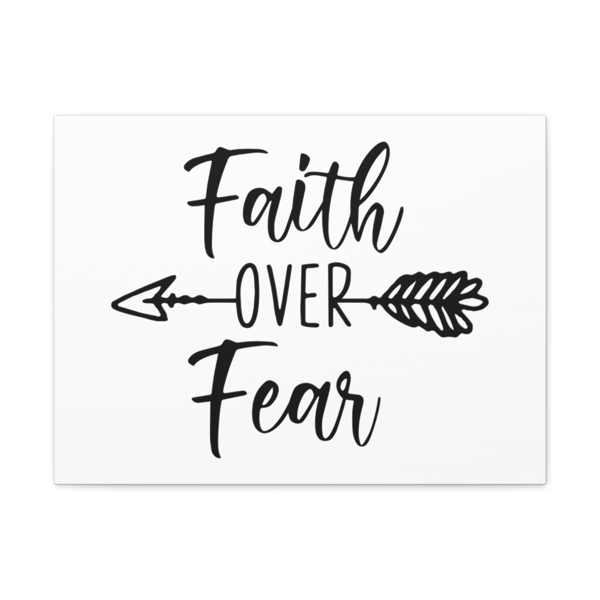 Scripture Walls Faith Over Fear Deuteronomy 31:6 Christian Wall Art Print Ready to Hang Unframed-Express Your Love Gifts