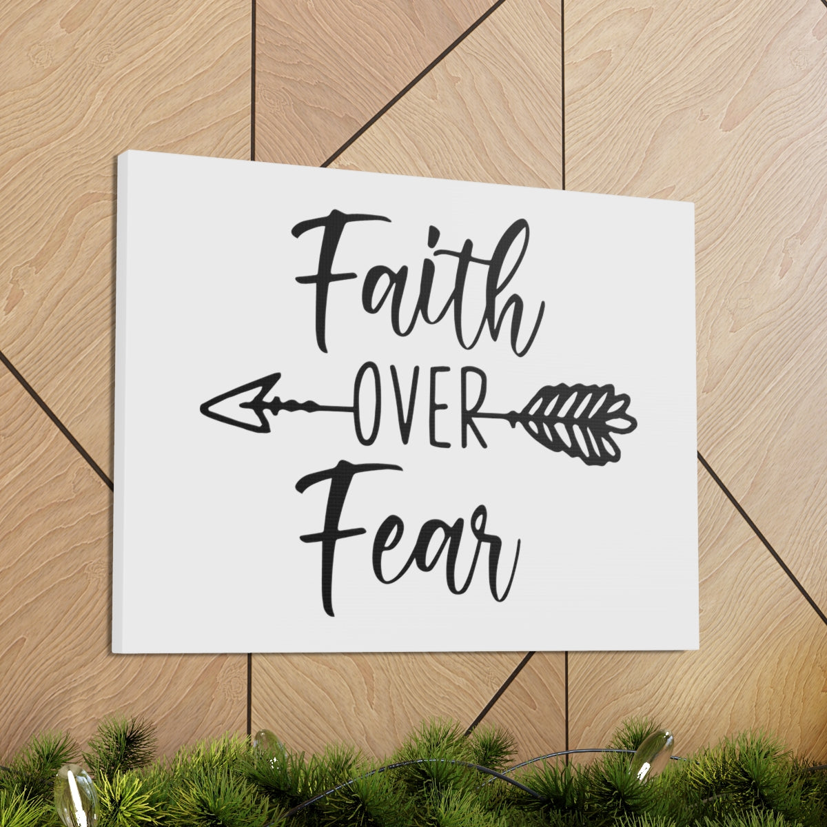 Scripture Walls Faith Over Fear Deuteronomy 31:6 Christian Wall Art Print Ready to Hang Unframed-Express Your Love Gifts