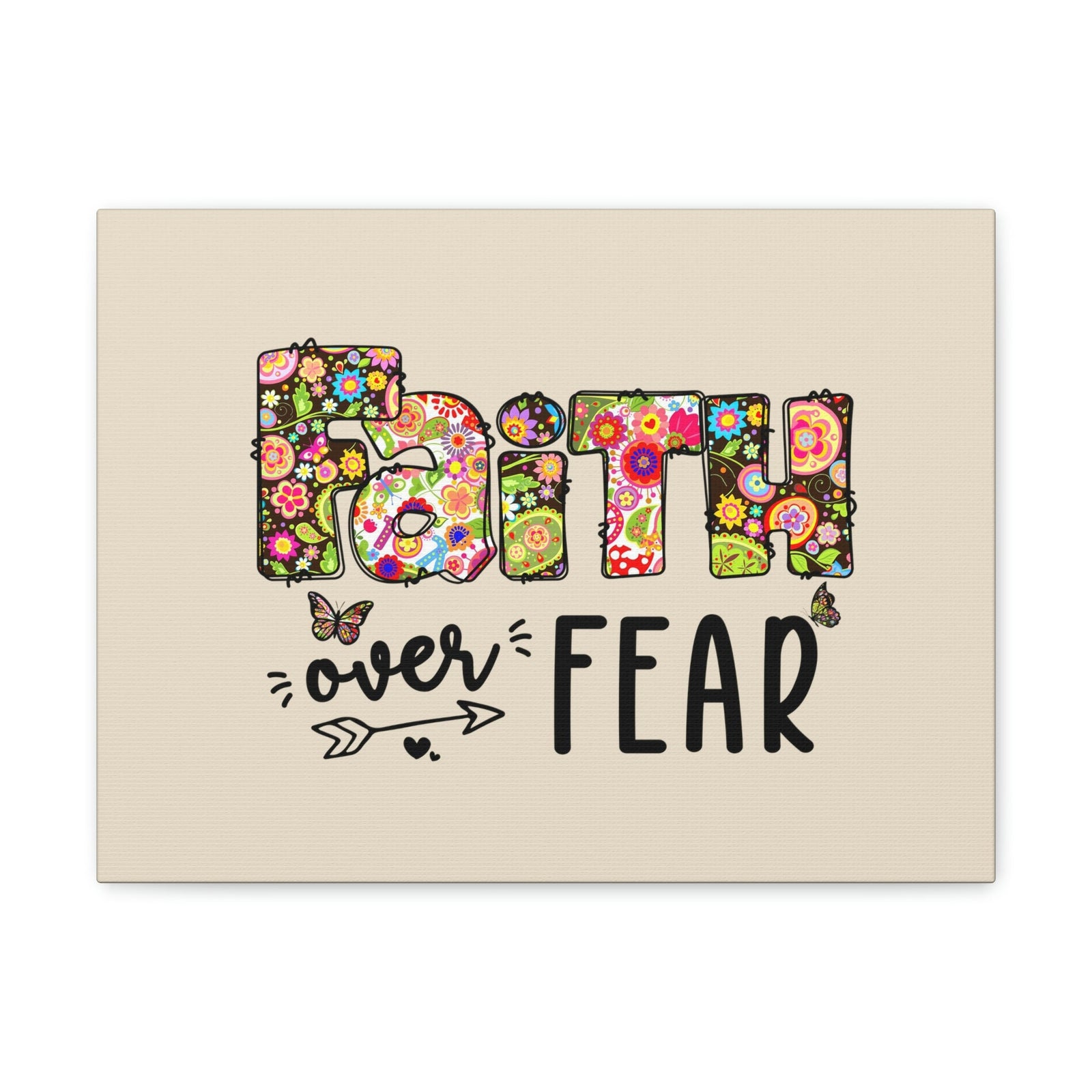 Scripture Walls Faith Over Fear Floral Lamentations 3:57 Bible Verse Canvas Christian Wall Art Ready to Hang Unframed-Express Your Love Gifts