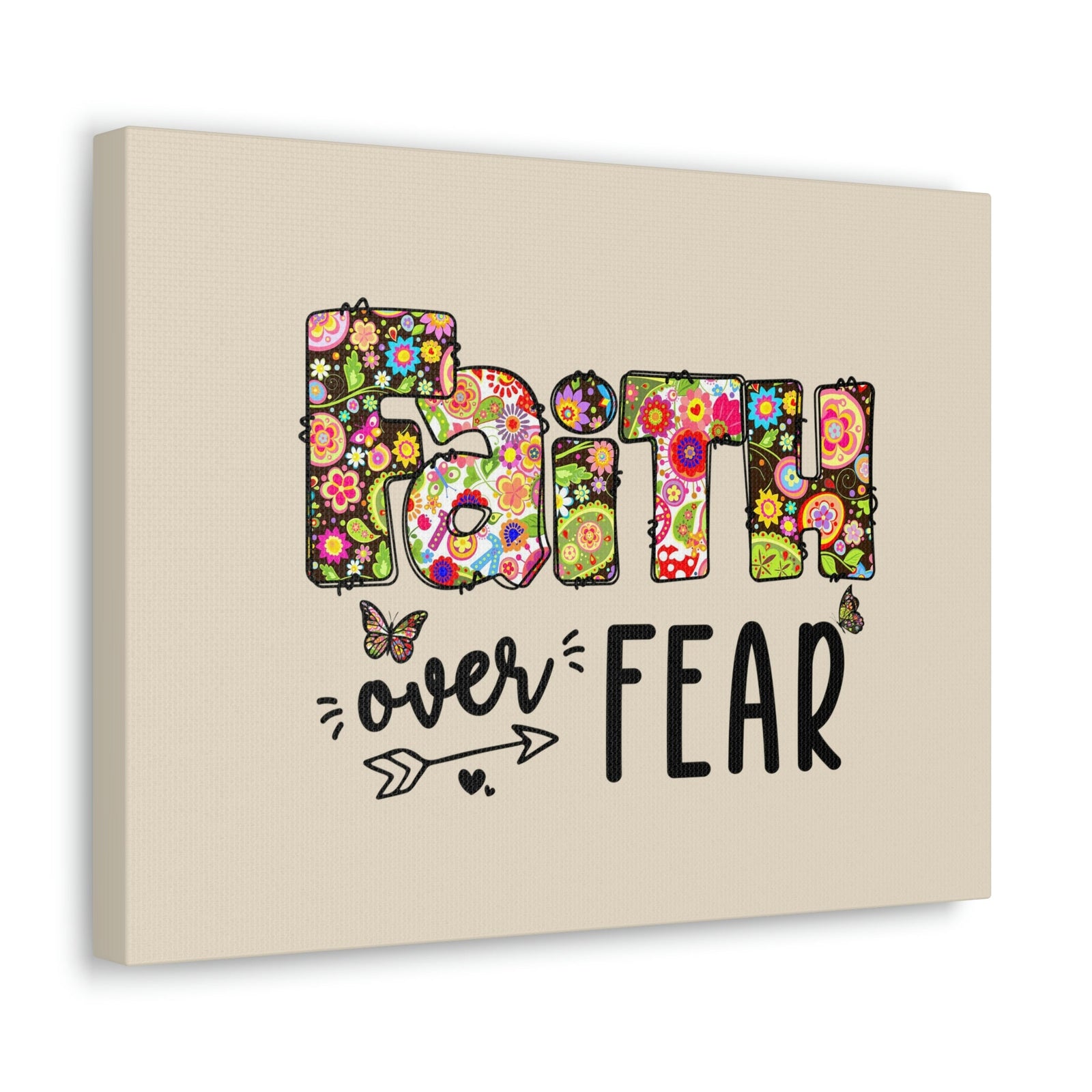 Scripture Walls Faith Over Fear Floral Lamentations 3:57 Bible Verse Canvas Christian Wall Art Ready to Hang Unframed-Express Your Love Gifts