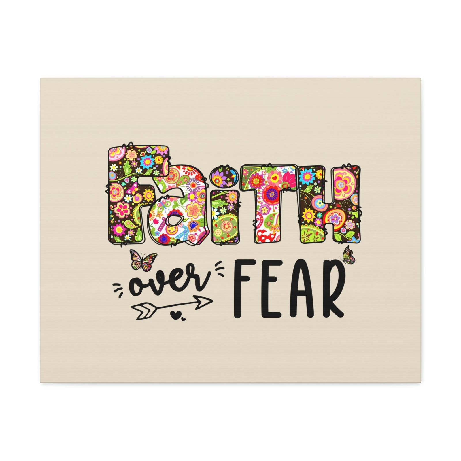 Scripture Walls Faith Over Fear Floral Lamentations 3:57 Bible Verse Canvas Christian Wall Art Ready to Hang Unframed-Express Your Love Gifts