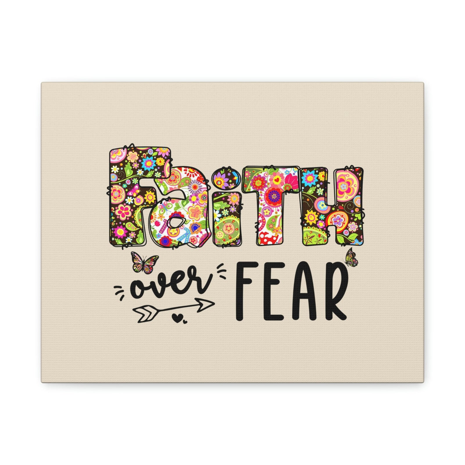 Scripture Walls Faith Over Fear Floral Lamentations 3:57 Bible Verse Canvas Christian Wall Art Ready to Hang Unframed-Express Your Love Gifts