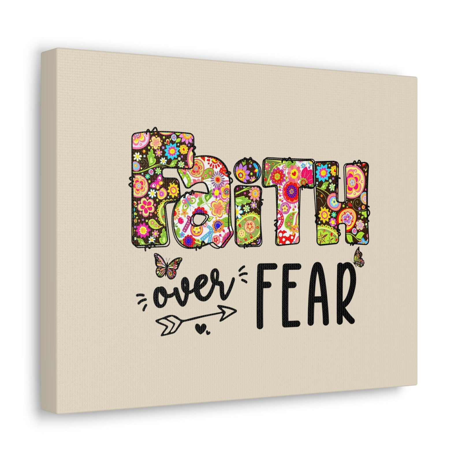 Scripture Walls Faith Over Fear Floral Lamentations 3:57 Bible Verse Canvas Christian Wall Art Ready to Hang Unframed-Express Your Love Gifts
