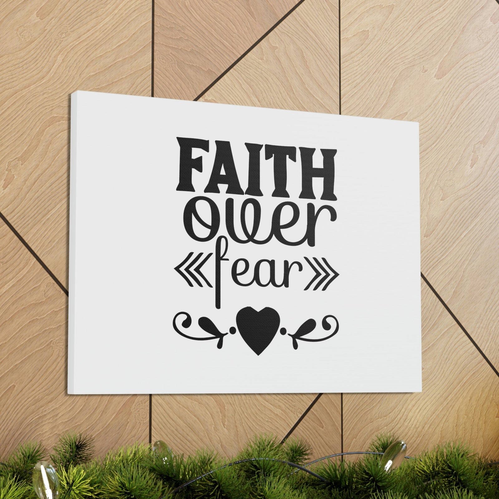 Scripture Walls Faith Over Fear Hebrews 11:1 Christian Wall Art Bible Verse Print Ready to Hang Unframed-Express Your Love Gifts