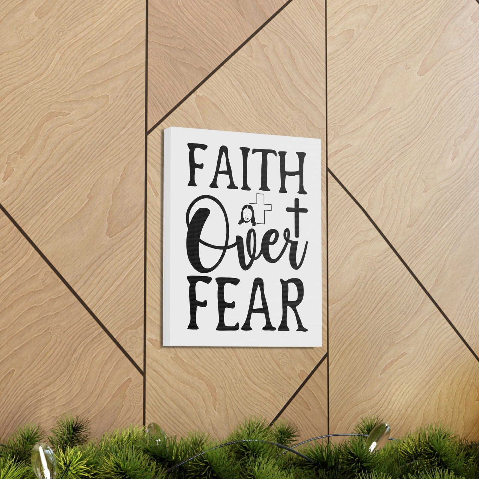 Scripture Walls Faith Over Fear Isaiah 41:10 Christian Wall Art Print Ready to Hang Unframed-Express Your Love Gifts