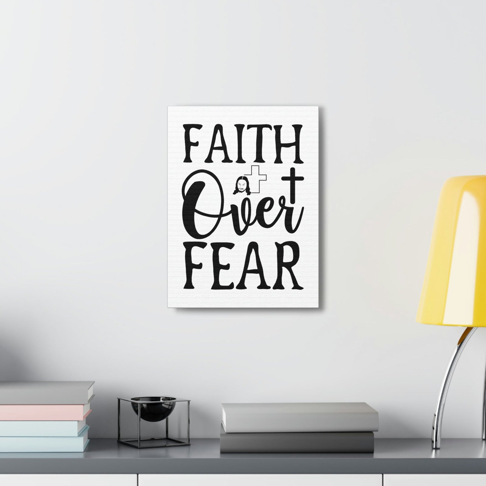 Scripture Walls Faith Over Fear Isaiah 41:10 Christian Wall Art Print Ready to Hang Unframed-Express Your Love Gifts