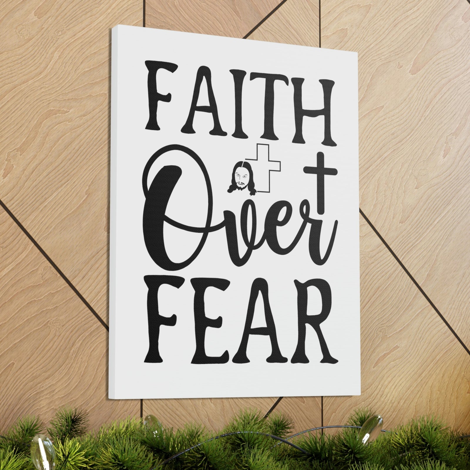 Scripture Walls Faith Over Fear Isaiah 41:10 Christian Wall Art Print Ready to Hang Unframed-Express Your Love Gifts