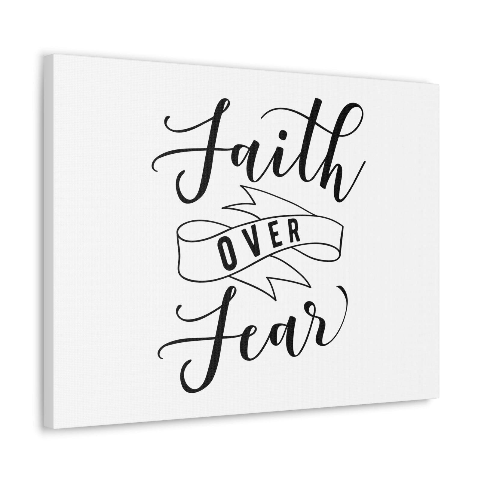 Scripture Walls Faith Over Fear Isaiah 41:10 Ribbon Christian Wall Art Bible Verse Print Ready to Hang Unframed-Express Your Love Gifts