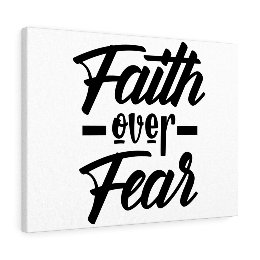 Scripture Walls Faith Over Fear Line Bible Verse Canvas Christian Wall Art Ready to Hang Unframed-Express Your Love Gifts