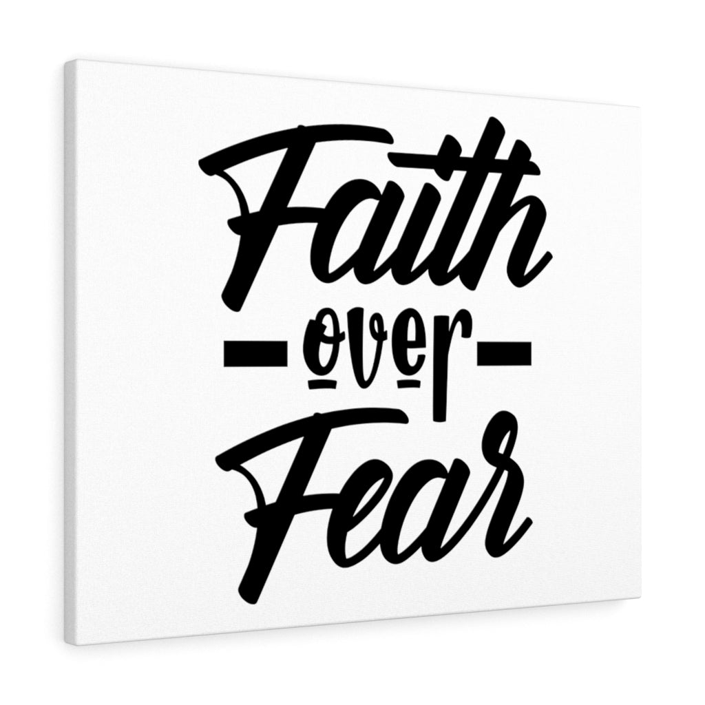 Scripture Walls Faith Over Fear Line Bible Verse Canvas Christian Wall Art Ready to Hang Unframed-Express Your Love Gifts