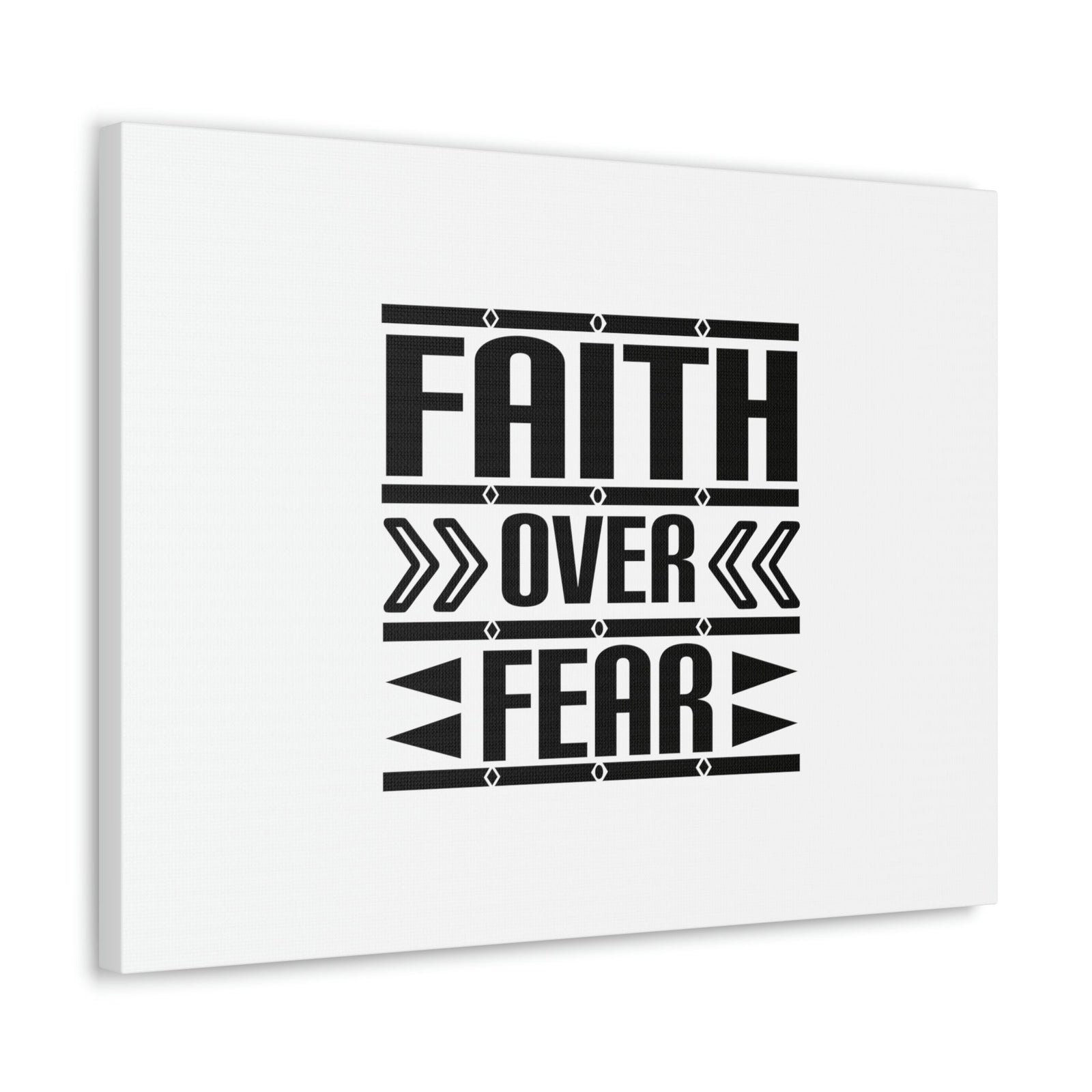 Scripture Walls Faith Over Fear Mark 4:40 Arrow White Christian Wall Art Bible Verse Print Ready to Hang Unframed-Express Your Love Gifts