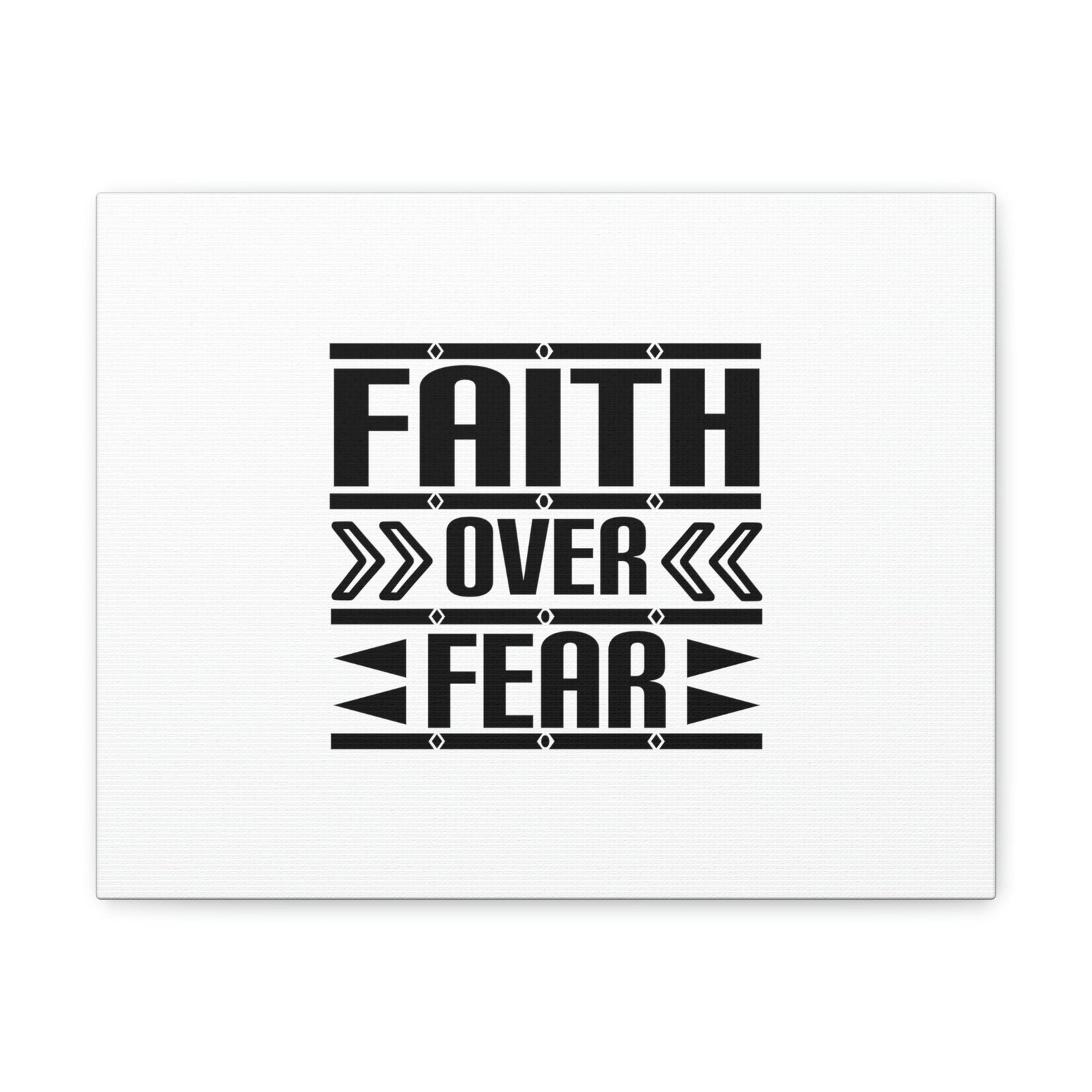 Scripture Walls Faith Over Fear Mark 4:40 Arrow White Christian Wall Art Bible Verse Print Ready to Hang Unframed-Express Your Love Gifts