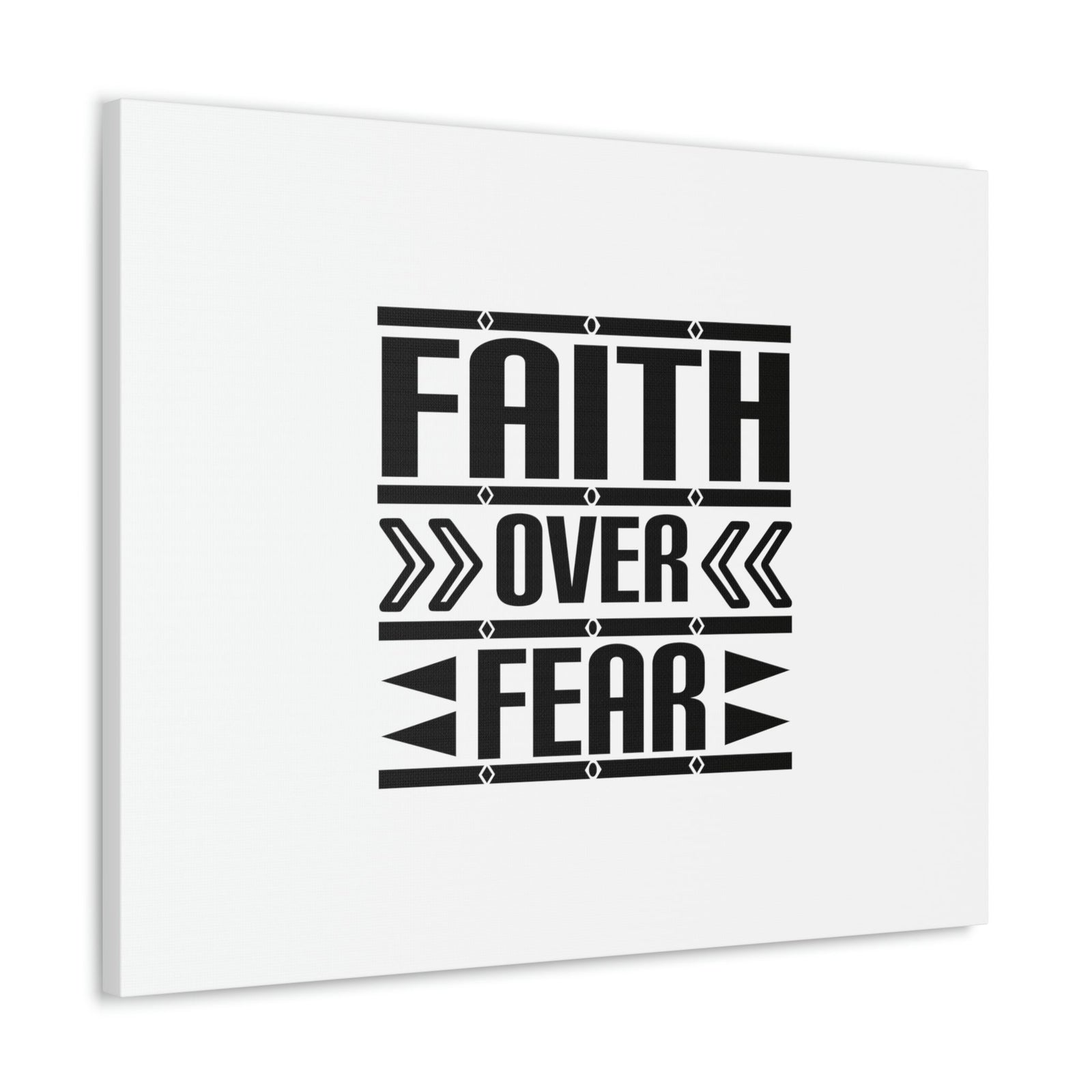 Scripture Walls Faith Over Fear Mark 4:40 Arrow White Christian Wall Art Bible Verse Print Ready to Hang Unframed-Express Your Love Gifts