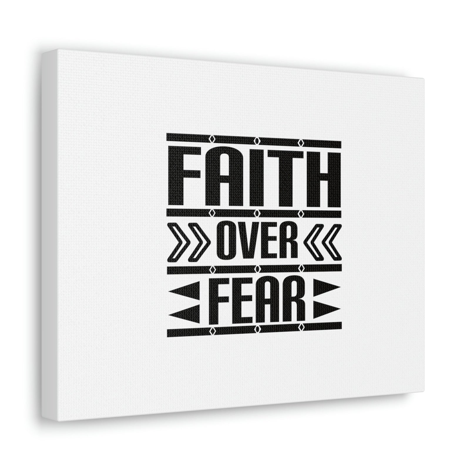 Scripture Walls Faith Over Fear Mark 4:40 Arrow White Christian Wall Art Bible Verse Print Ready to Hang Unframed-Express Your Love Gifts